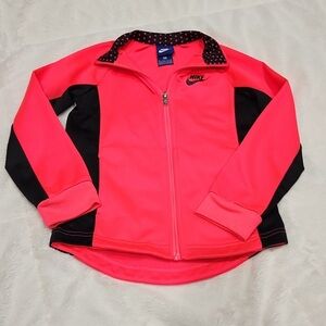 Nike Kids Neon Pink and Black Puffer Jacket